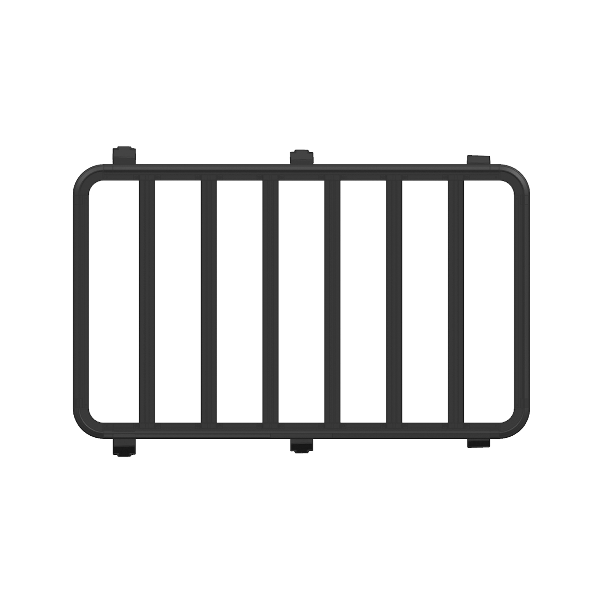 Matte black aluminium roof rack frame for Jetour G700, designed for off-road and 4WD use, enhancing roof load support and accessory mounting.