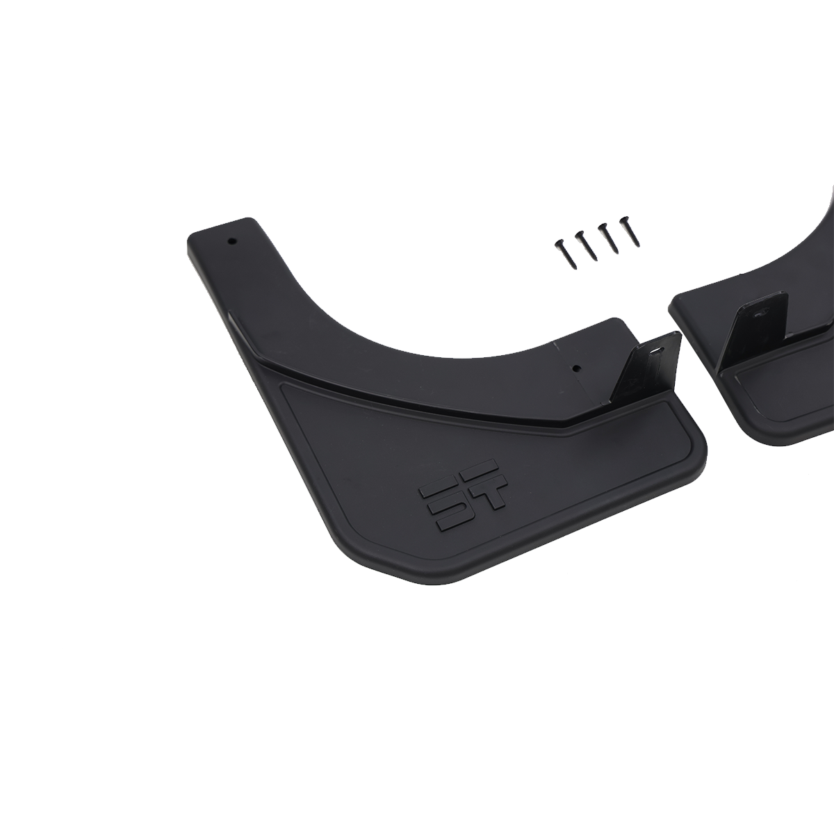 A complete set of gloss black mudguards specifically designed for Jetour G700, showing front and rear flaps.