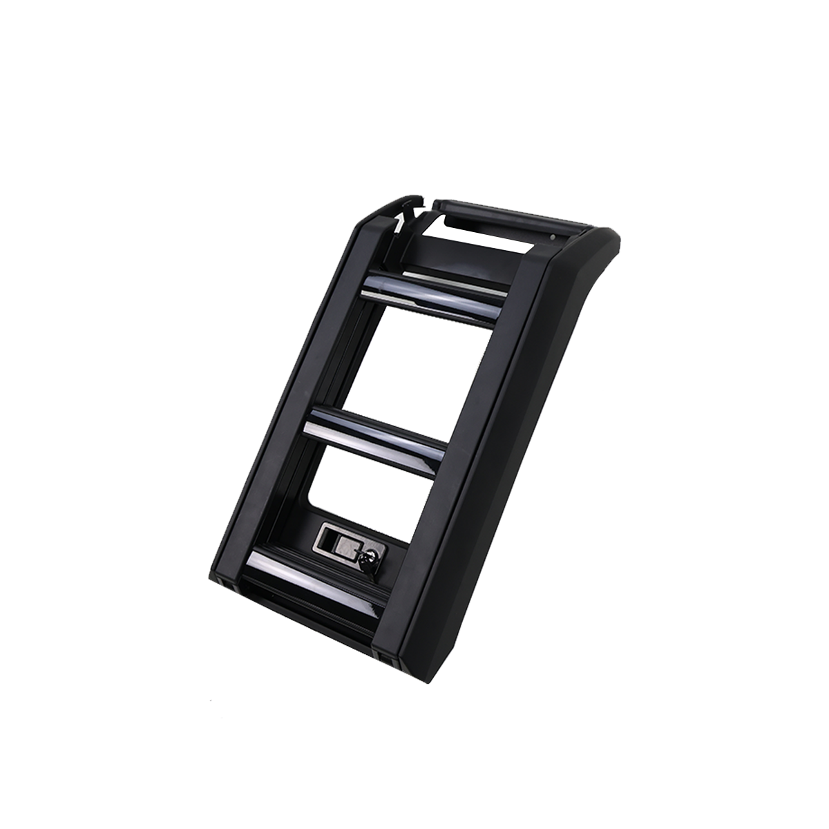 Black-finished rear ladder for Jetour G700 with a simple, short-step design that aligns neatly with the vehicle’s body lines.